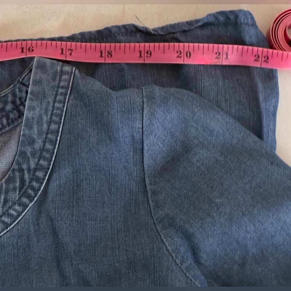 👖Cato Indigo Denim Jean Bell Sleeve Dress - Picture 3 of 15